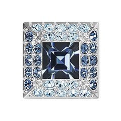 Pavé Blue Stud Charm Pop