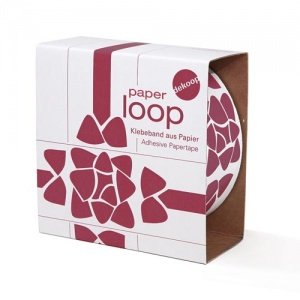 paperLOOP Papierpackband Rot/weiß BLUME