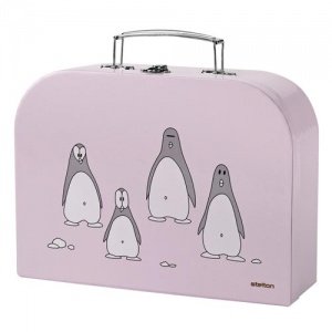 PENGUIN Kinder-Besteck im Koffer, ROSA