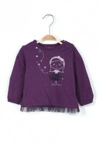 Peached Baumwoll Jersey Langarmshirt