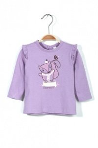 Peached Baumwoll Jersey Langarmshirt