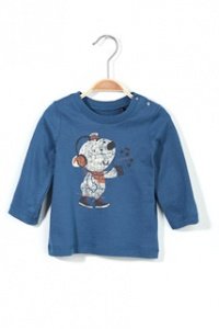 Peached Baumwoll Jersey Langarmshirt