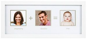 Holzbilderrahmen Mama plus Papa Baby