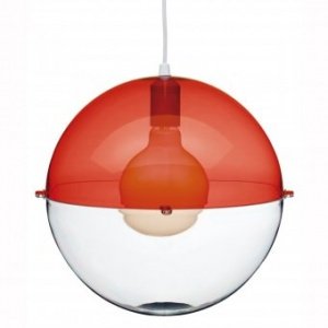 Pendelleuchte Orion transparent rot