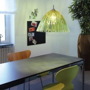 Pendelleuchte Reed transparent gr?n