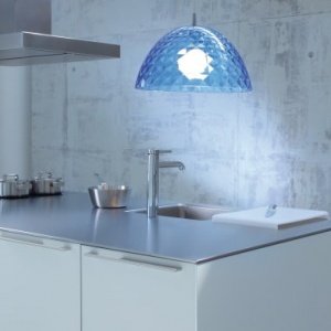 Pendelleuchte Stella transparent blau