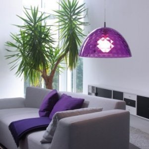 Pendelleuchte Stella transparent violett