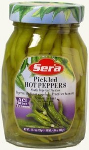 Peperoni scharf, sauer eingelegt (Biber 