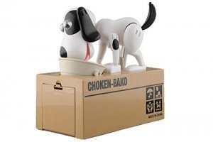 Gelddose Diebstahl hungriger Hund