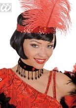 Perlen-Halsband Choker schwarz-rot