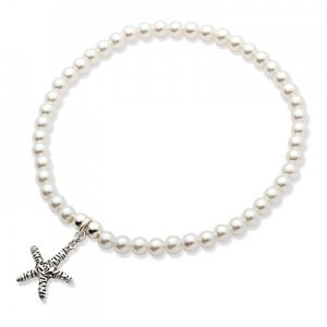 Perlenarmband mit Silberanhänger