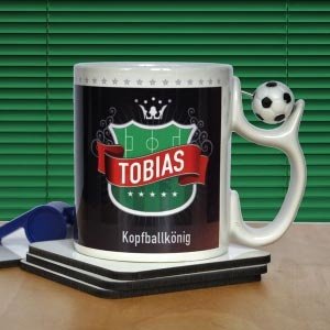 Persönliche Fußballtasse personalisiert