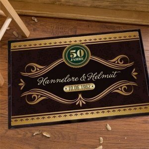 Persönliche Fußmatte zur Goldenen Hochze