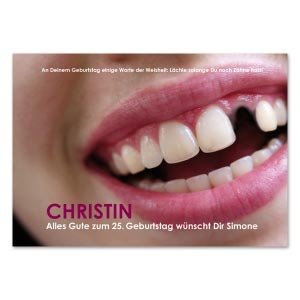 Persönliche Geburtstagskarte *Zähne*