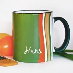 Persönliche Ostertasse in grün mit süßem