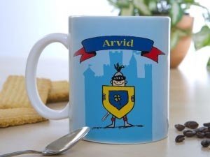 Persönliche Tasse mit Ritter und Namensa