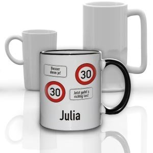Persönliche Tasse zum Geburtstag *Achtun