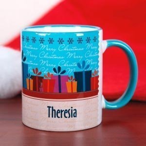 Persönliche Weihnachtstasse mit Geschenk