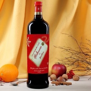 Persönlicher Glühwein mit Namensschild