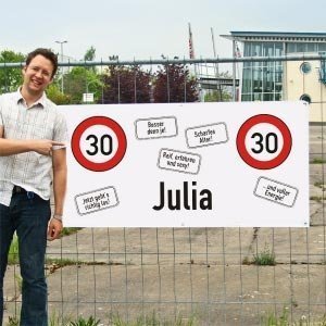 Persönliches Banner als Geburtstags-Deko