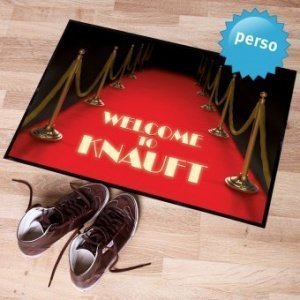 Personalisierbare Fußmatte Roter Teppich