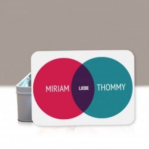 Personalisierbare Geschenkdose zur Hochz