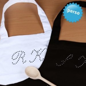 Personalisierbare Kochschürze weiß