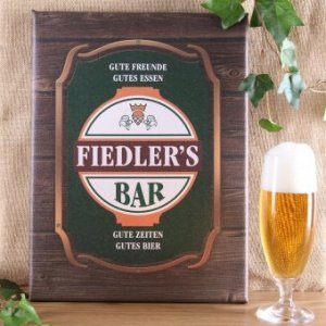 Personalisierbare Leinwand Hausbar