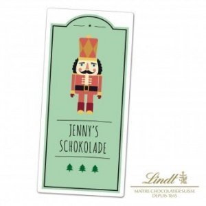 Personalisierbare Lindt Schokolade mit Nussknacker Motiv