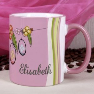 Personalisierbare Ostertasse rosa