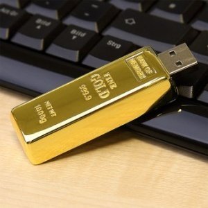 Personalisierbarer USB-Stick Goldbarren 