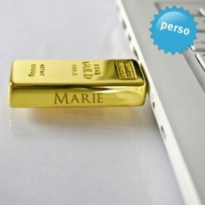 Personalisierbarer USB-Stick Goldbarren