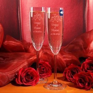 Personalisierbares 2er-Set Sektgläser zu