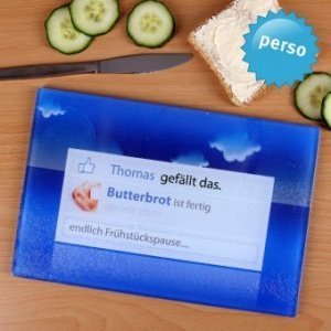 Personalisierbares Glasbrettchen Butterb