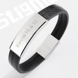 Personalisierbares Lederarmband Guardia 