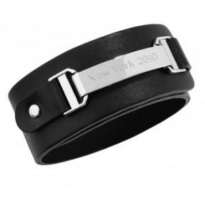 Personalisierbares Lederarmband breit sc