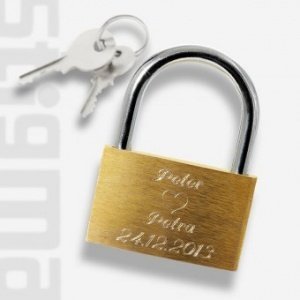 Personalisierbares Liebesschloss Trust