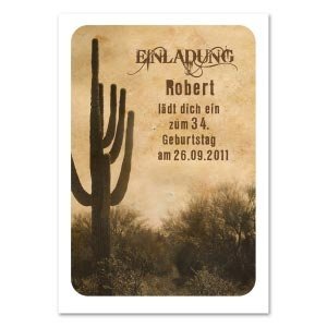 Personalisierte Einladungskarte *Western