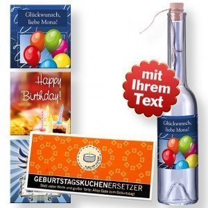 Personalisierte Flaschenpost Glückwunsch