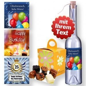 Personalisierte Flaschenpost Glückwunsch