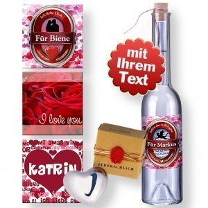Personalisierte Flaschenpost Liebe und K