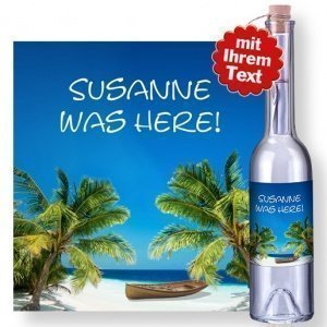 Personalisierte Flaschenpost Urlaubsgrüß