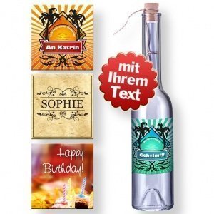Personalisierte Flaschenpost