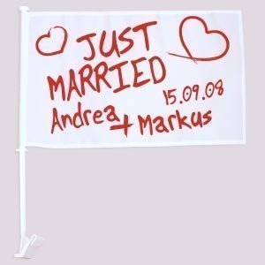 Personalisierte Hochzeitsfahne *Motiv1*