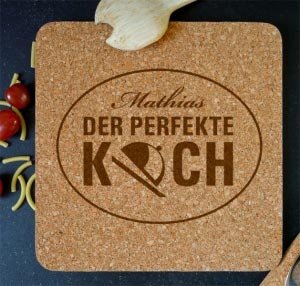 Personalisierte Korkuntersetzer *Der per