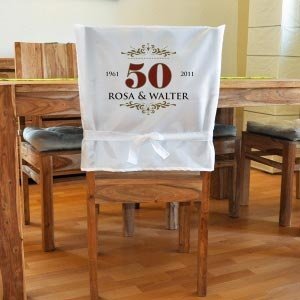 Personalisierte Stuhlhusse *Goldene Hoch