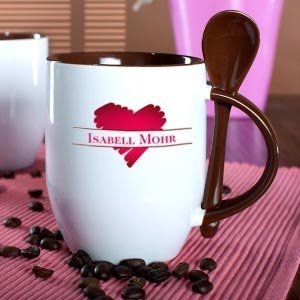 Personalisierte Tasse mit Löffel *Motiv 