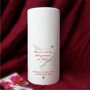 Personalisierte Vase mit Spruch zur Hoch