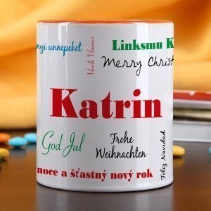 Personalisierte Weihnachtstasse mit Wuns
