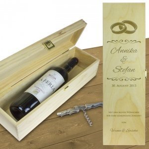 Personalisierte Weinkiste - Hochzeit